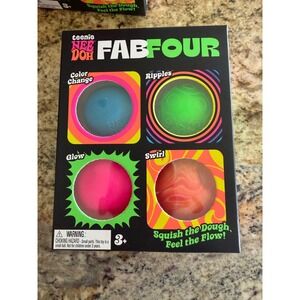 Schylling Teenie NeeDoh Fab Four Squishy Stress Ball Fidget Toy Set 4 Pack NEW
